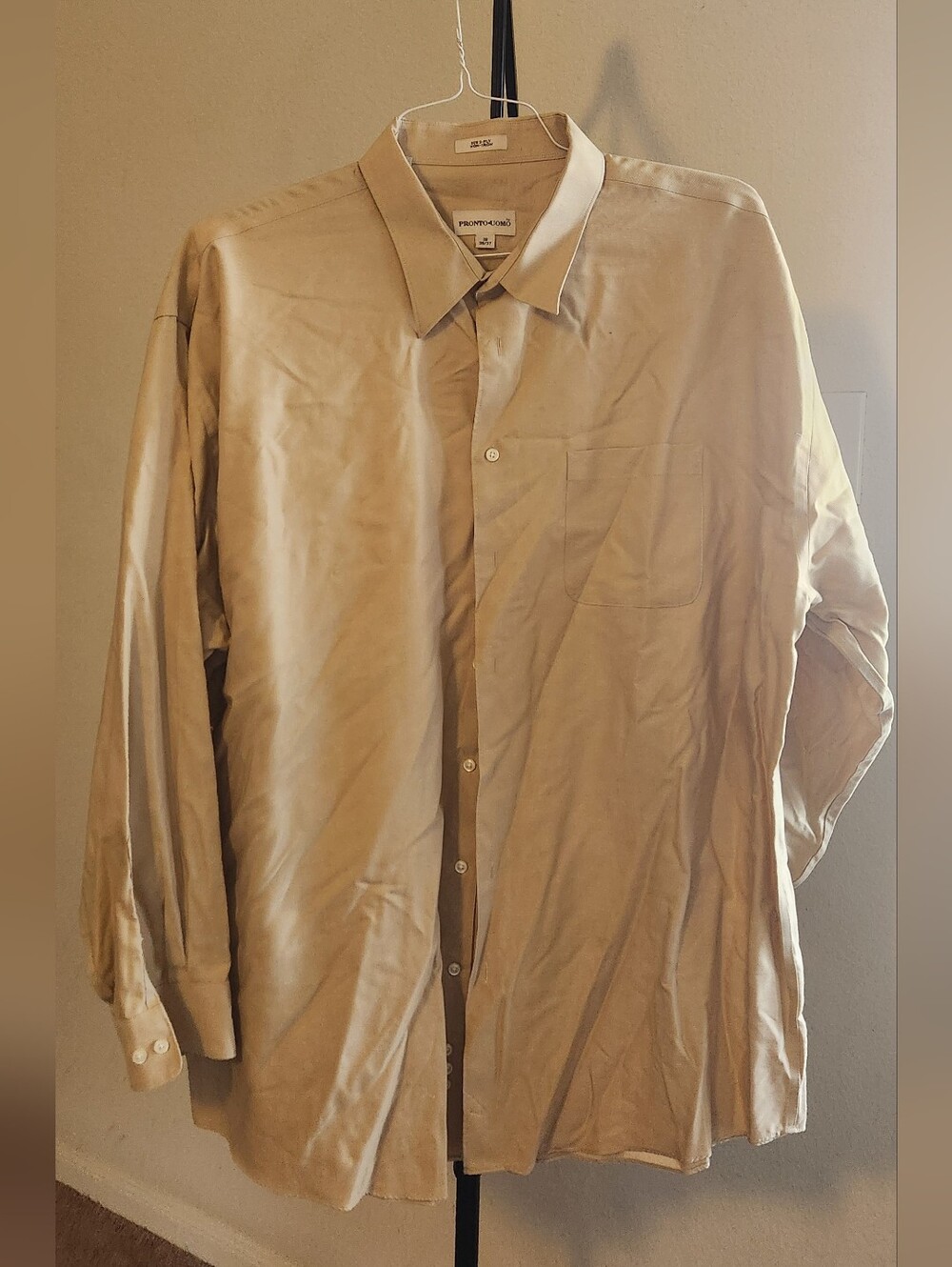 Pronto Uomo Beige Button-Down Shirt